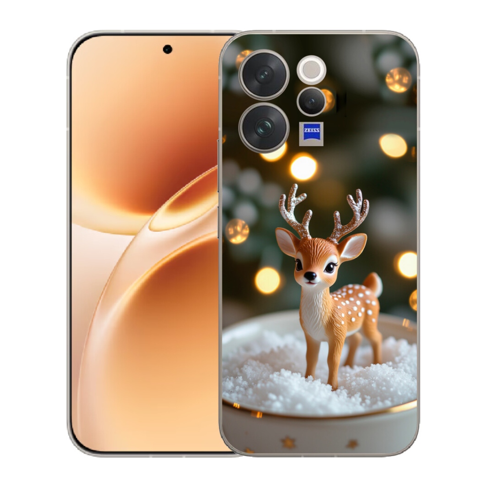 Gelový kryt mmCase na Vivo V70 - roztomilý vánoční jelen