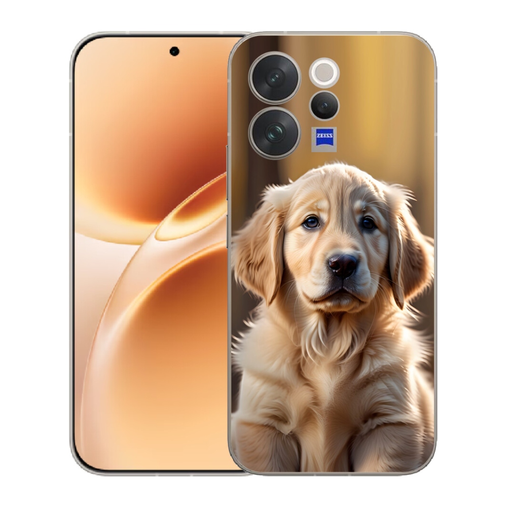 Gelový kryt mmCase na Vivo V70 - roztomilý zlatý retrívr