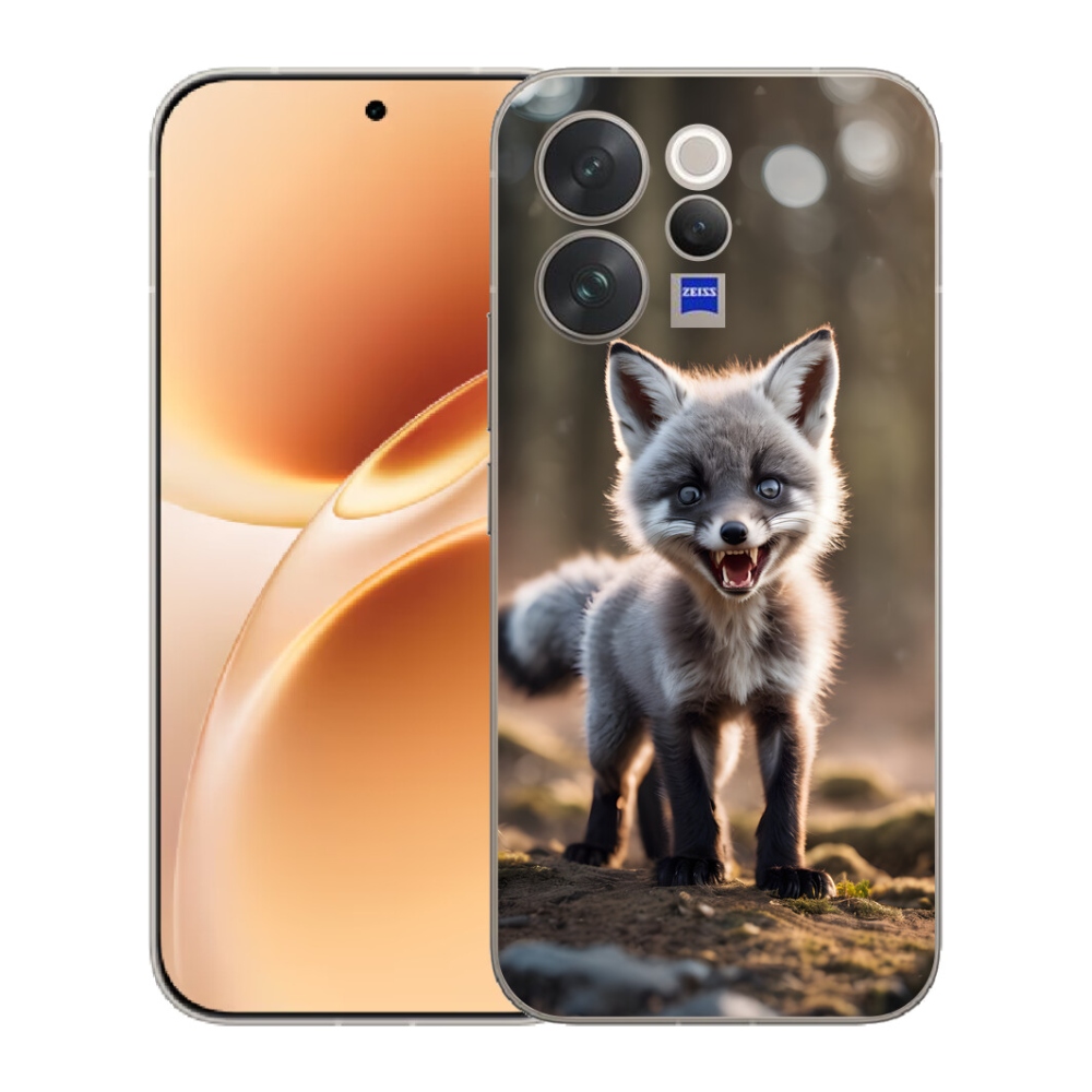 Gelový kryt mmCase na Vivo V70 - rozzuřená liška