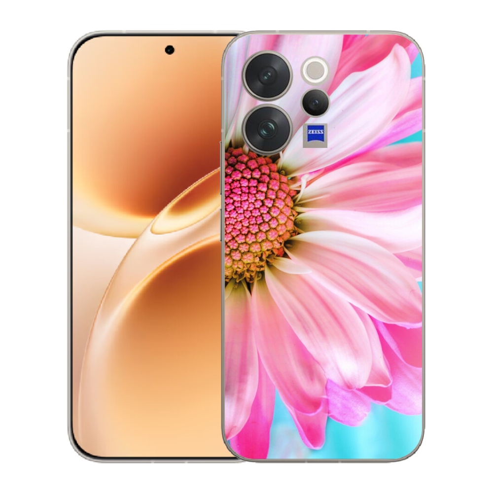 Gelový kryt mmCase na Vivo V70 - růžová květina