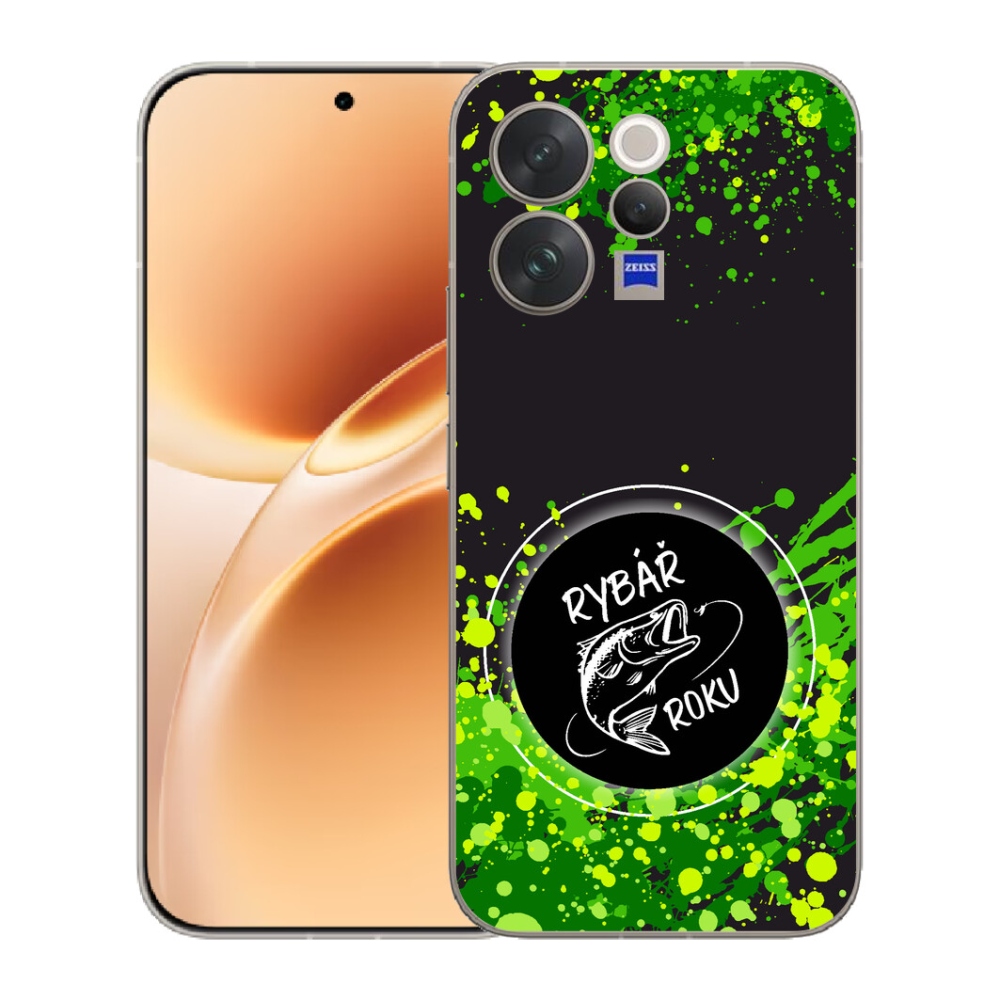 Gelový kryt mmCase na Vivo V70 - rybář roku černé pozadí