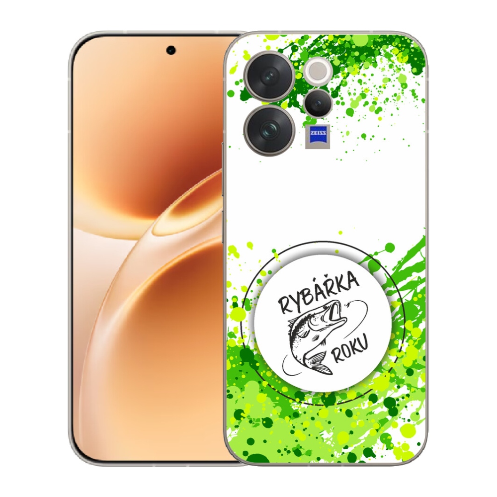 Gelový kryt mmCase na Vivo V70 - rybářka roku bílé pozadí