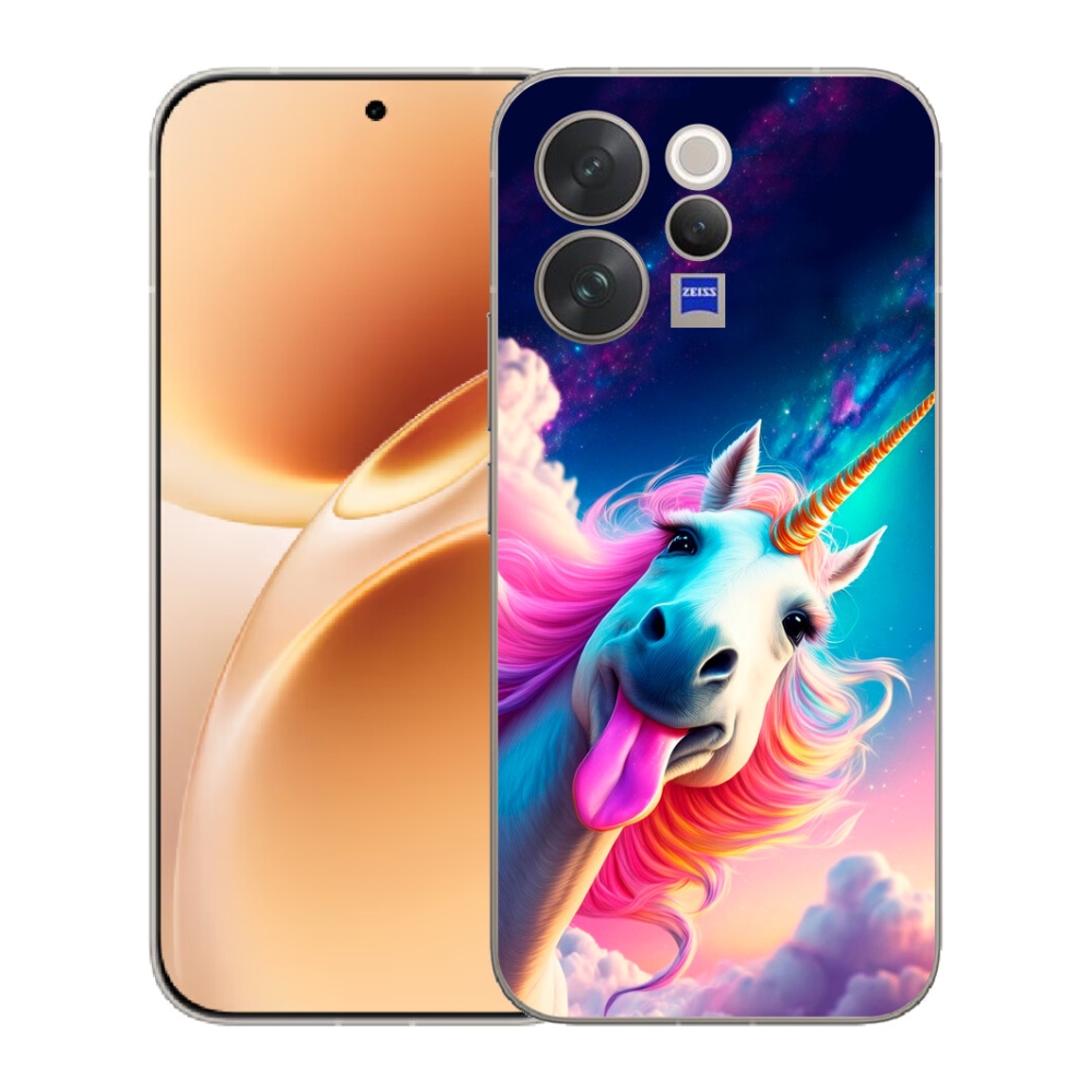 Gelový kryt mmCase na Vivo V70 - šílený jednorožec