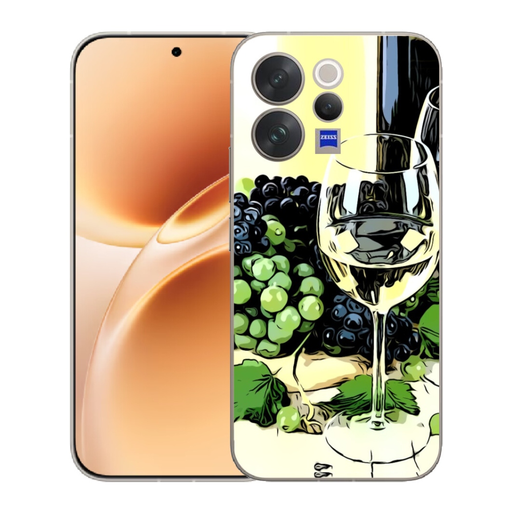 Gelový kryt mmCase na Vivo V70 - sklenka vína
