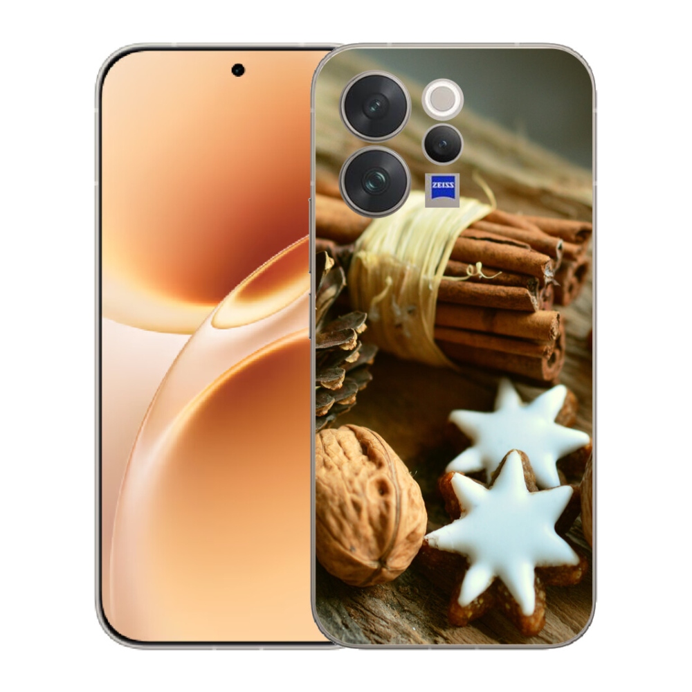 Gelový kryt mmCase na Vivo V70 - skořice a perníčky