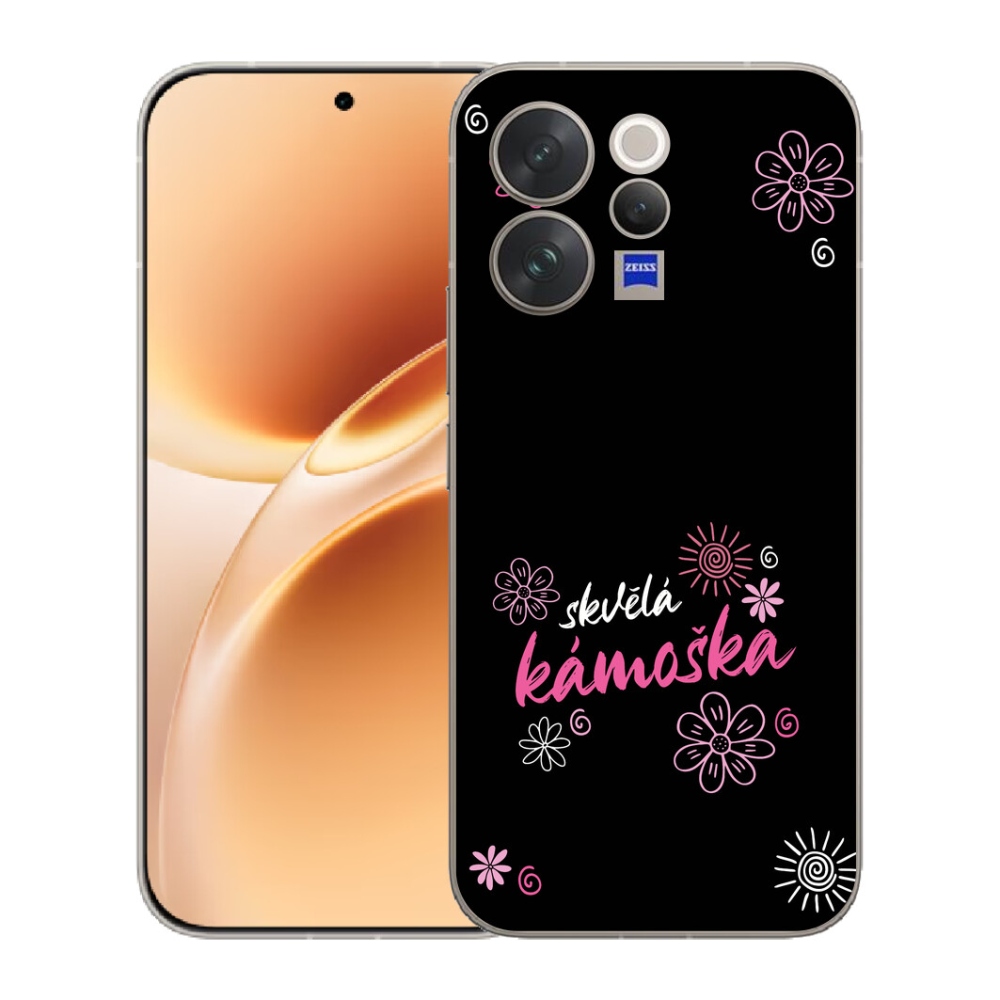Gelový kryt mmCase na Vivo V70 - skvělá kámoška černé pozadí