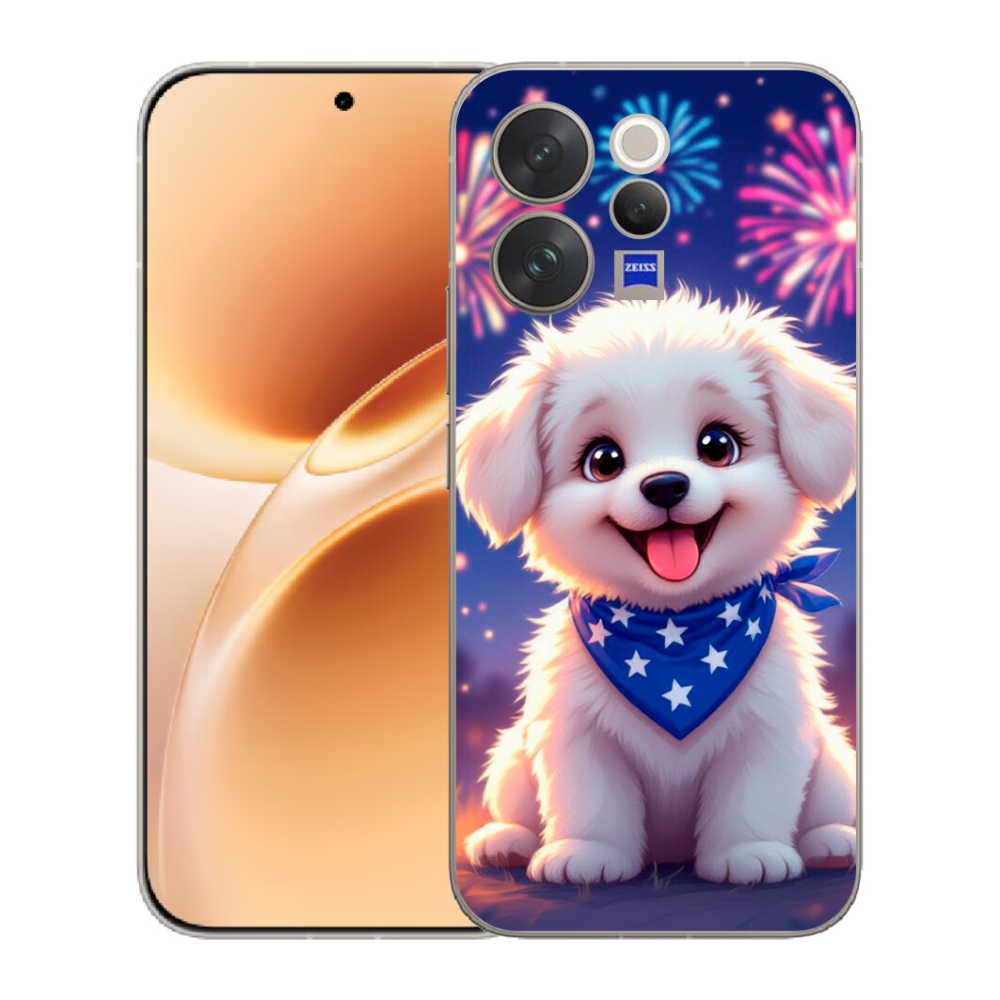 Gelový kryt mmCase na Vivo V70 - slavnostní štěně