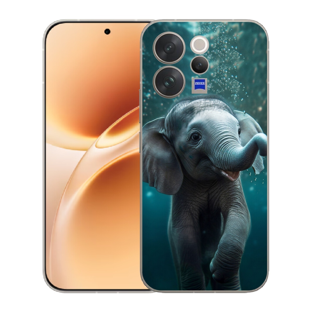 Gelový kryt mmCase na Vivo V70 - slůně pod vodou
