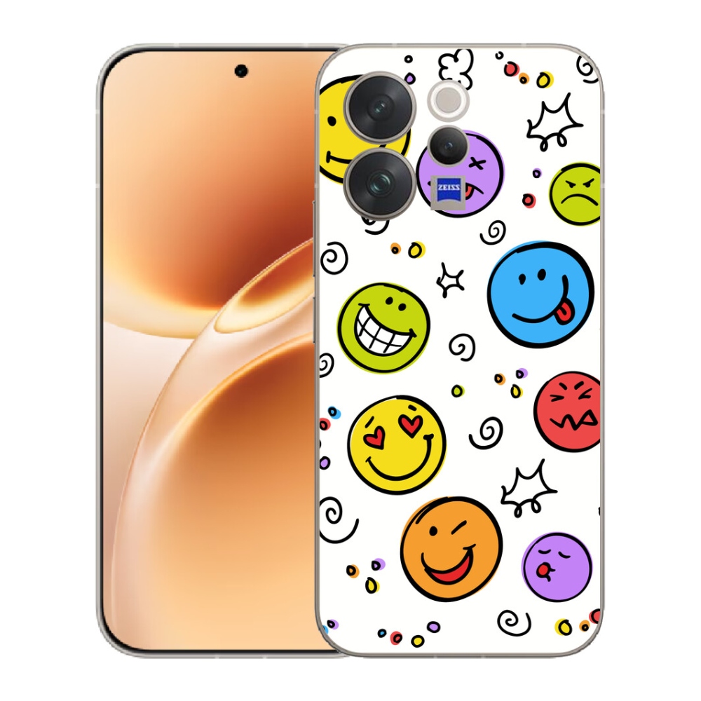 Gelový kryt mmCase na Vivo V70 - smajlíci