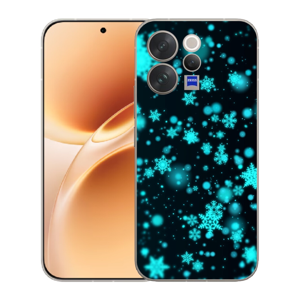 Gelový kryt mmCase na Vivo V70 - sněhové vločky 1