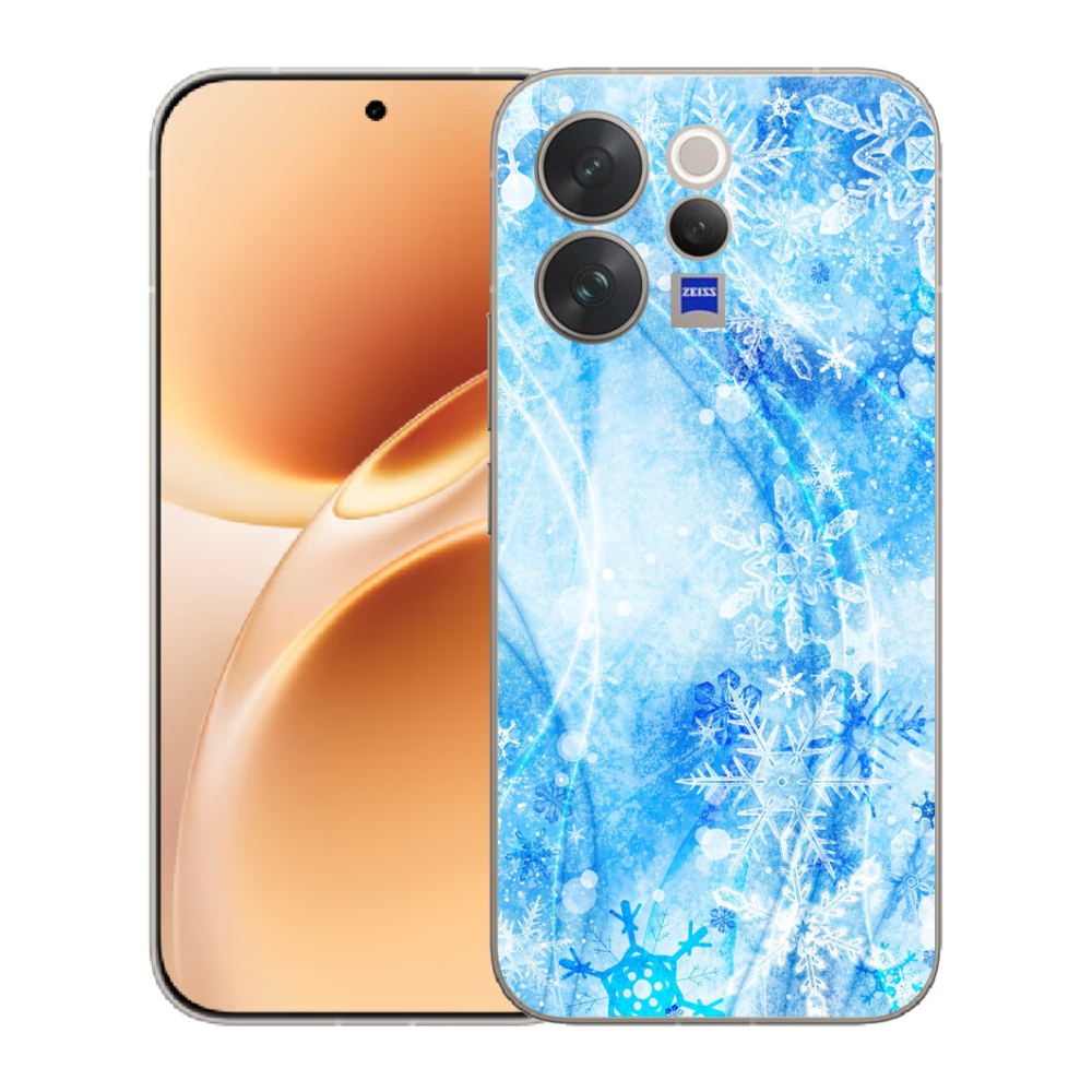 Gelový kryt mmCase na Vivo V70 - sněhové vločky