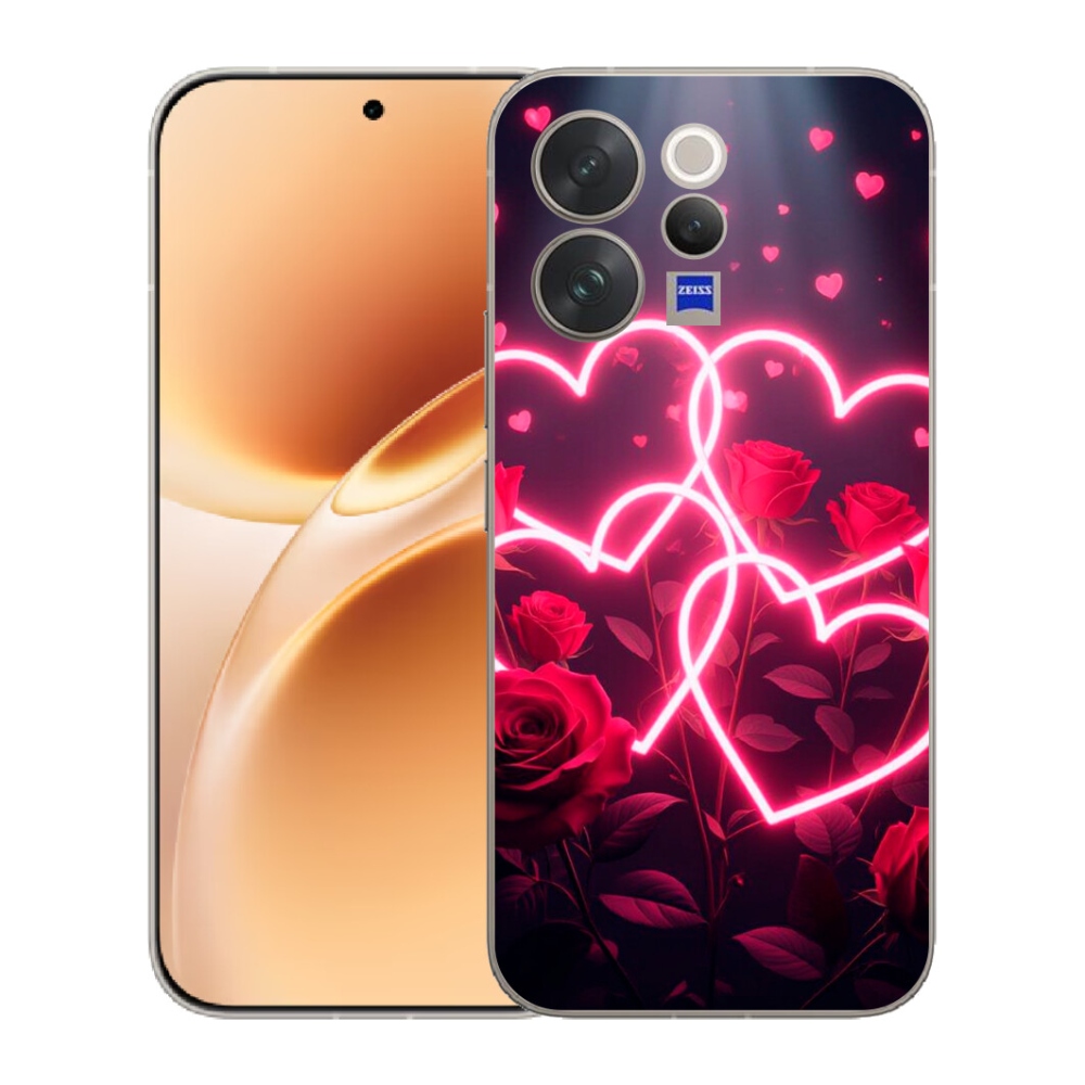 Gelový kryt mmCase na Vivo V70 - srdce lásky