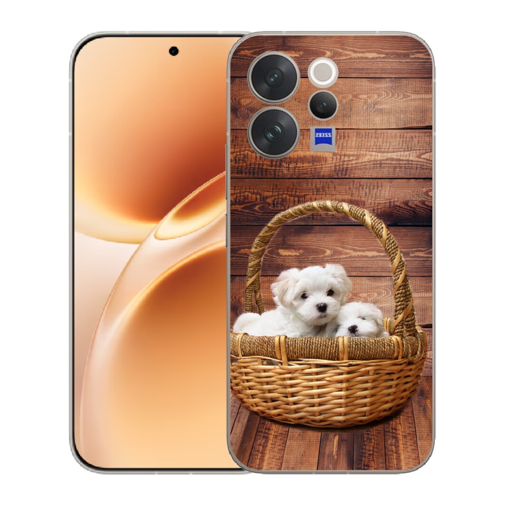 Gelový kryt mmCase na Vivo V70 - štěňátka