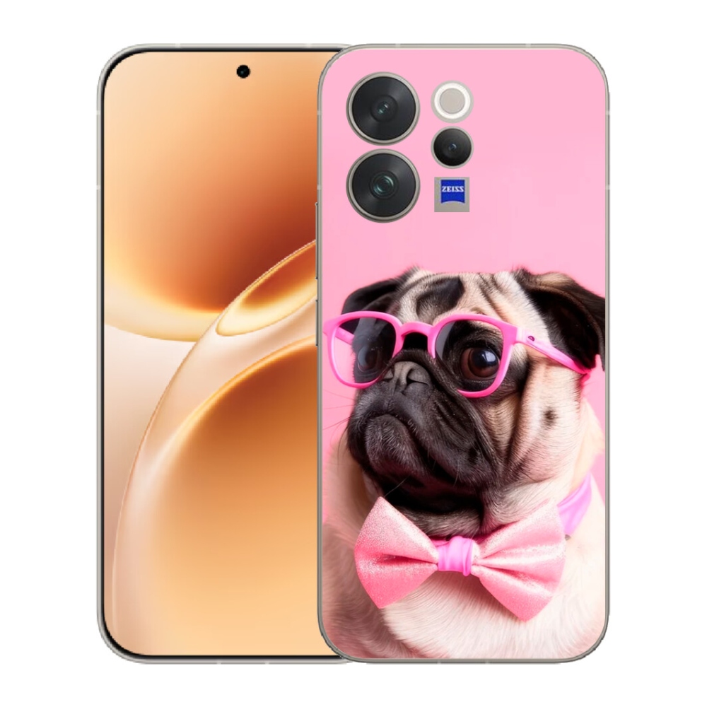 Gelový kryt mmCase na Vivo V70 - stylový mops