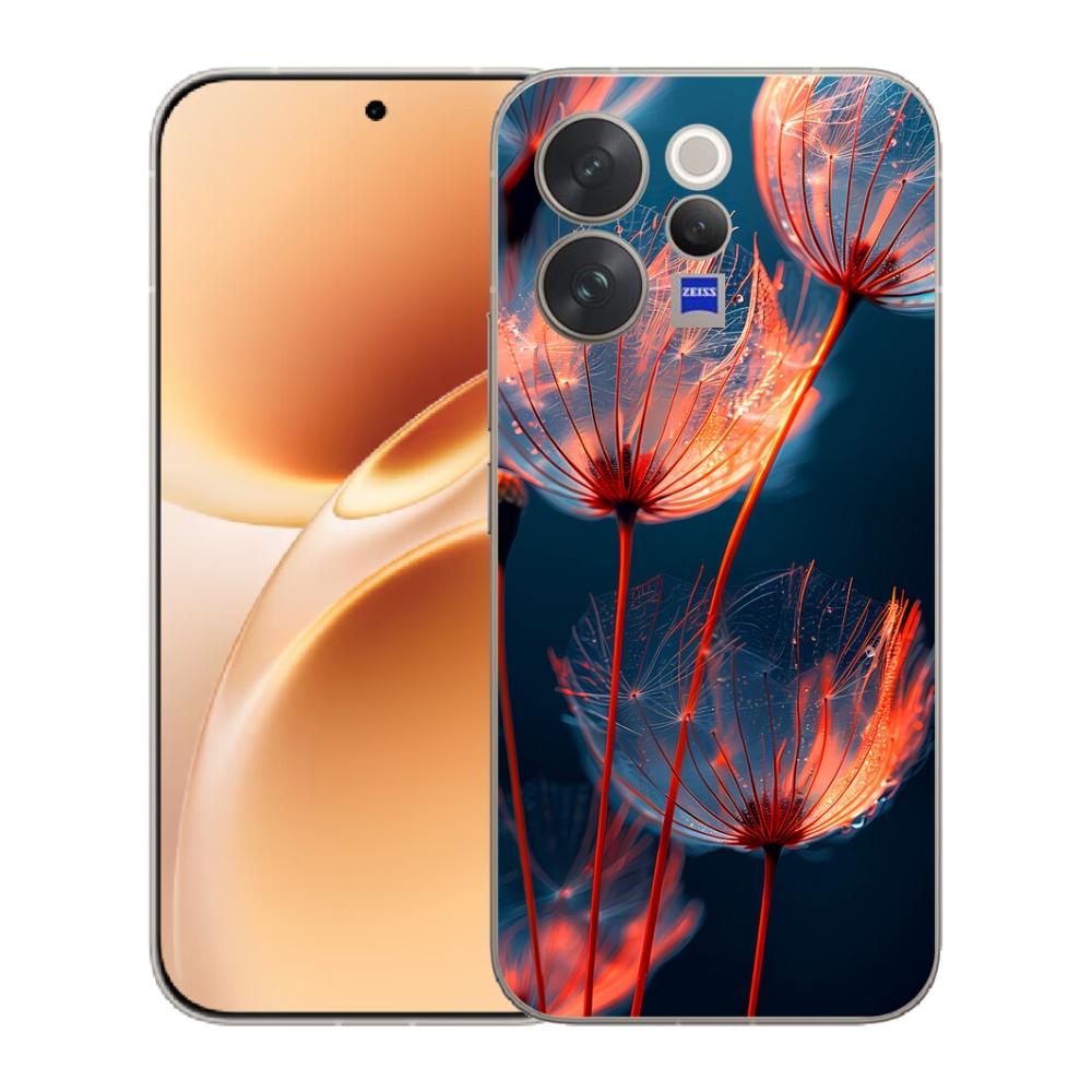 Gelový kryt mmCase na Vivo V70 - světélkující chmýří