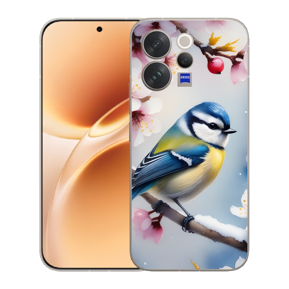 Gelový kryt mmCase na Vivo V70 - sýkorka