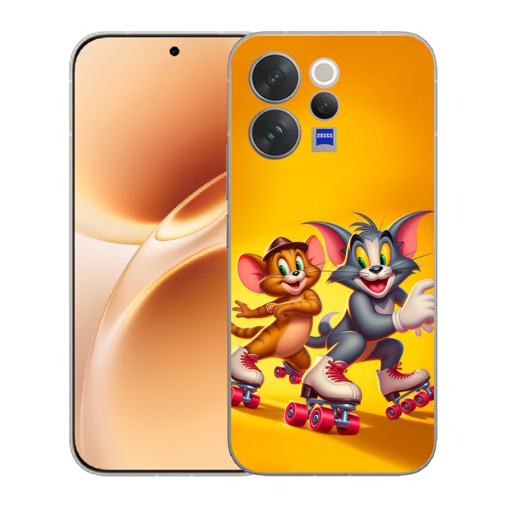 Gelový kryt mmCase na Vivo V70 - tom a jerry