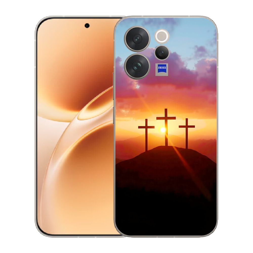 Gelový kryt mmCase na Vivo V70 - tři kříže