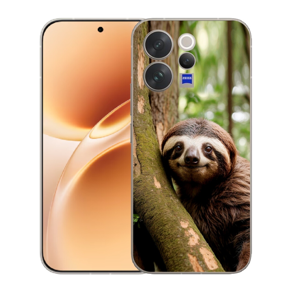 Gelový kryt mmCase na Vivo V70 - usměvavý lenochod