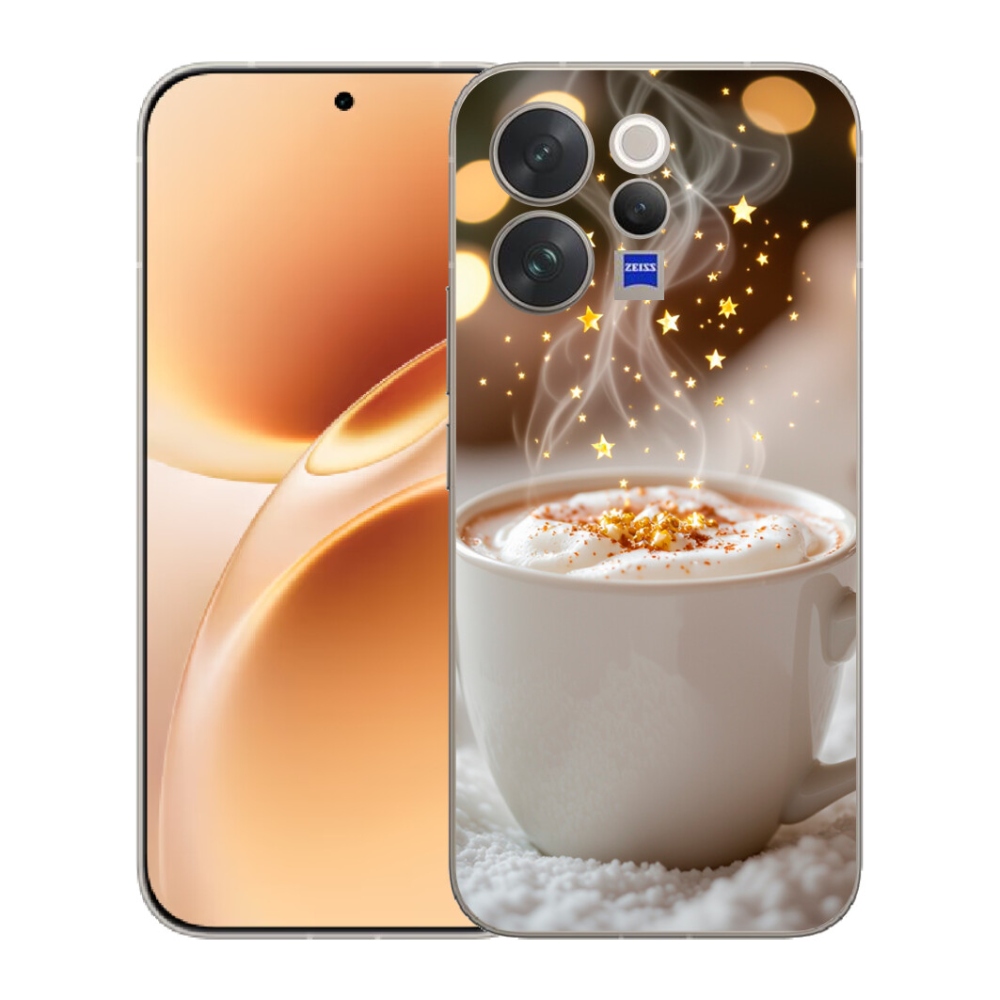 Gelový kryt mmCase na Vivo V70 - vánoční horký nápoj