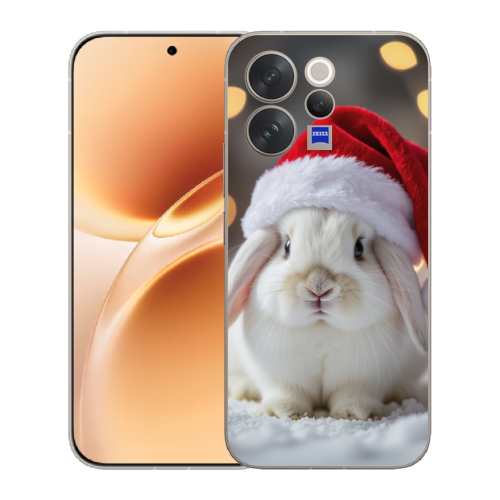 Gelový kryt mmCase na Vivo V70 - vánoční králík