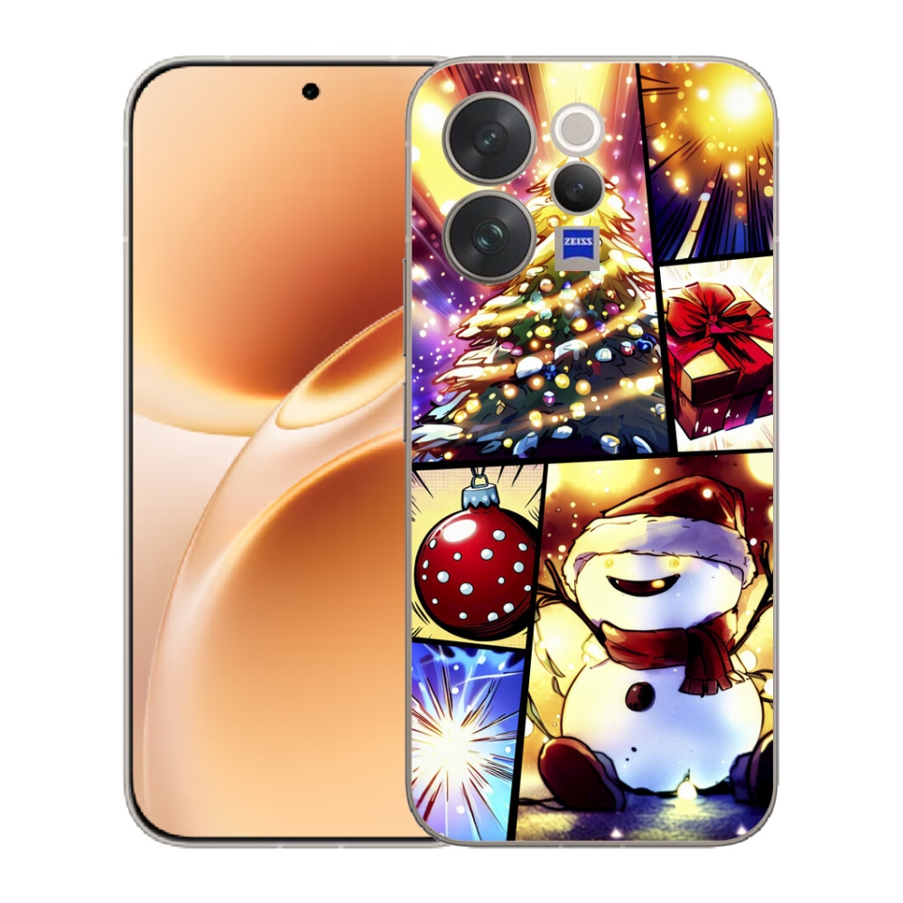 Gelový kryt mmCase na Vivo V70 - vánoční motivy 1