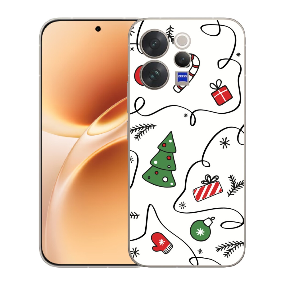 Gelový kryt mmCase na Vivo V70 - vánoční motivy