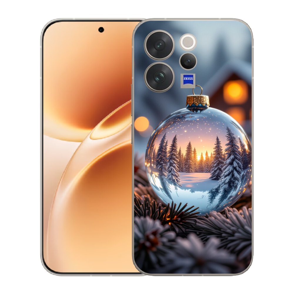 Gelový kryt mmCase na Vivo V70 - vánoční ozdoba