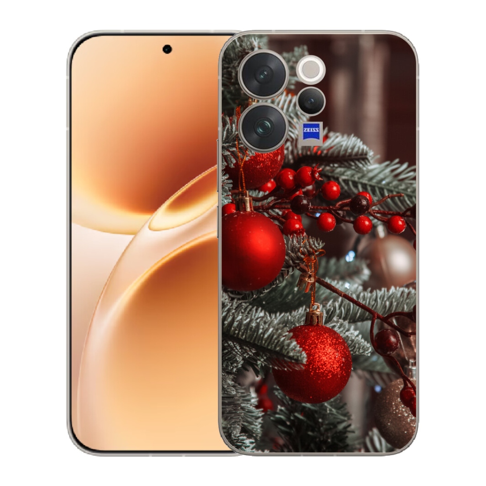 Gelový kryt mmCase na Vivo V70 - vánoční ozdoby 2