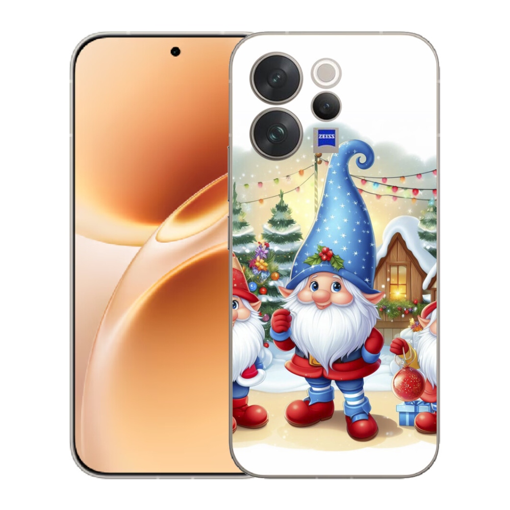 Gelový kryt mmCase na Vivo V70 - vánoční skřítci