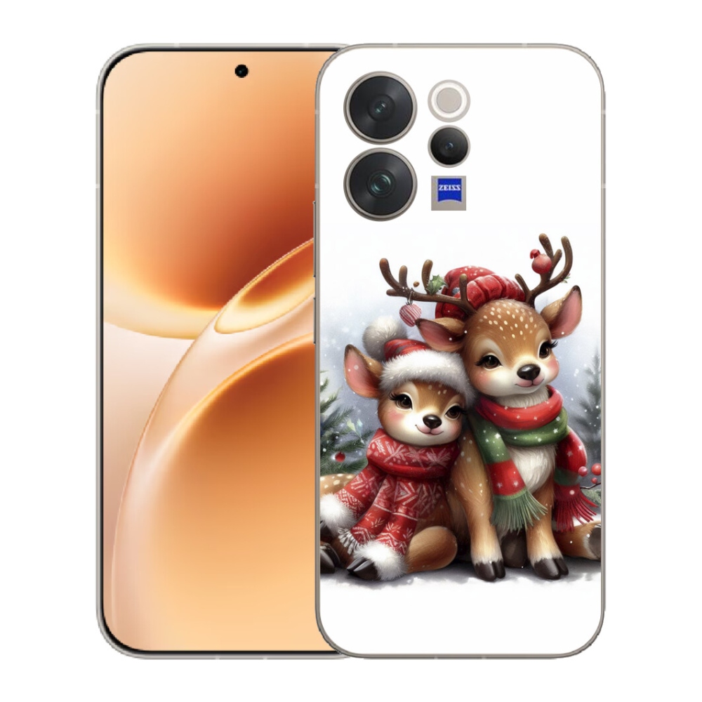 Gelový kryt mmCase na Vivo V70 - vánoční sobi
