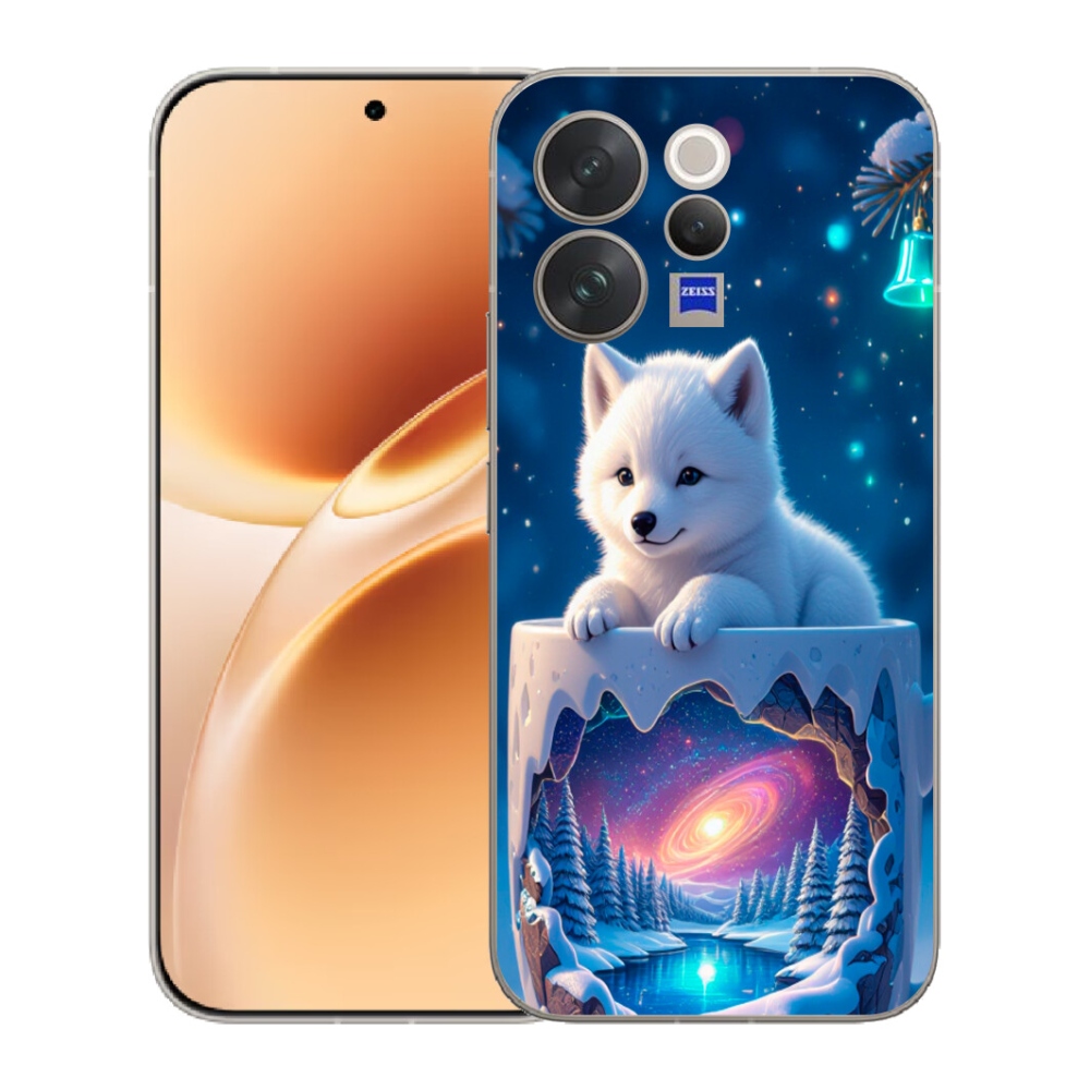 Gelový kryt mmCase na Vivo V70 - vánoční štěně