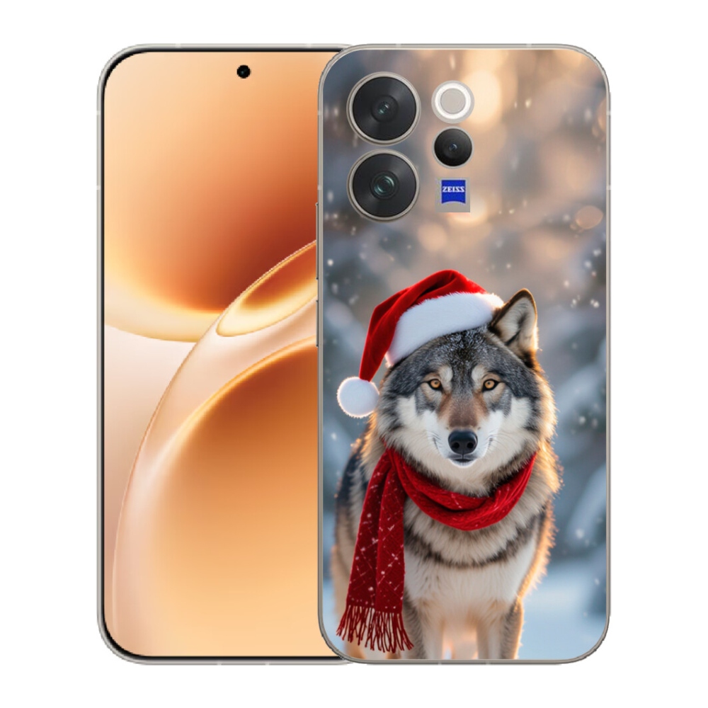 Gelový kryt mmCase na Vivo V70 - vánoční vlk