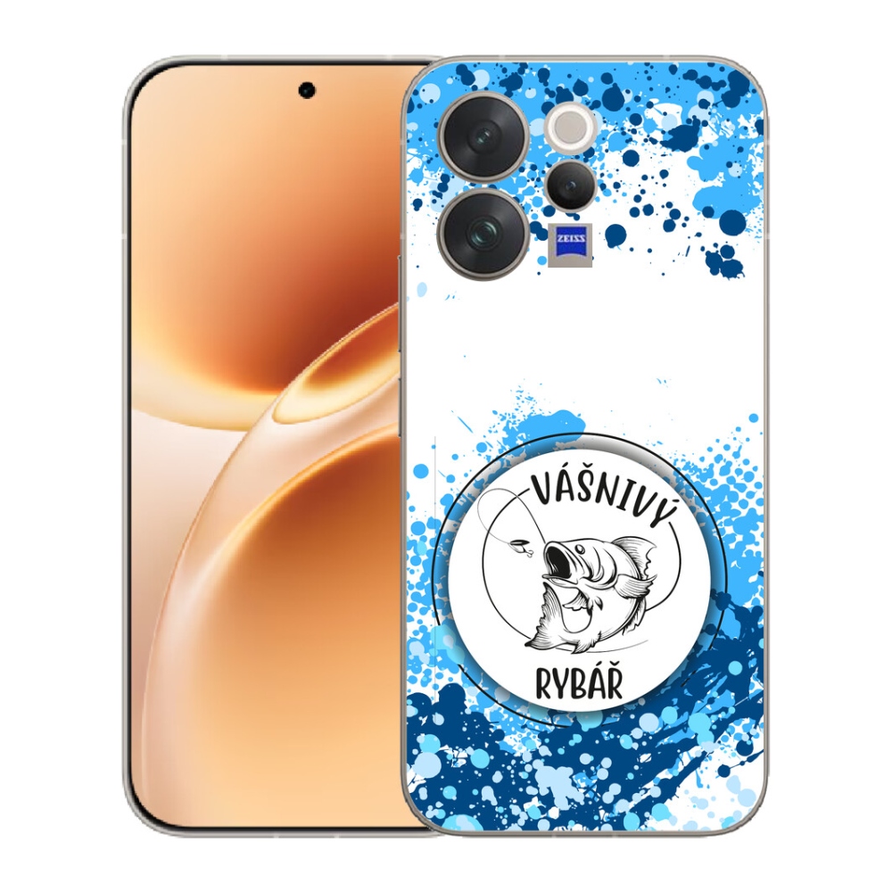 Gelový kryt mmCase na Vivo V70 - vášnivý rybář bílé pozadí