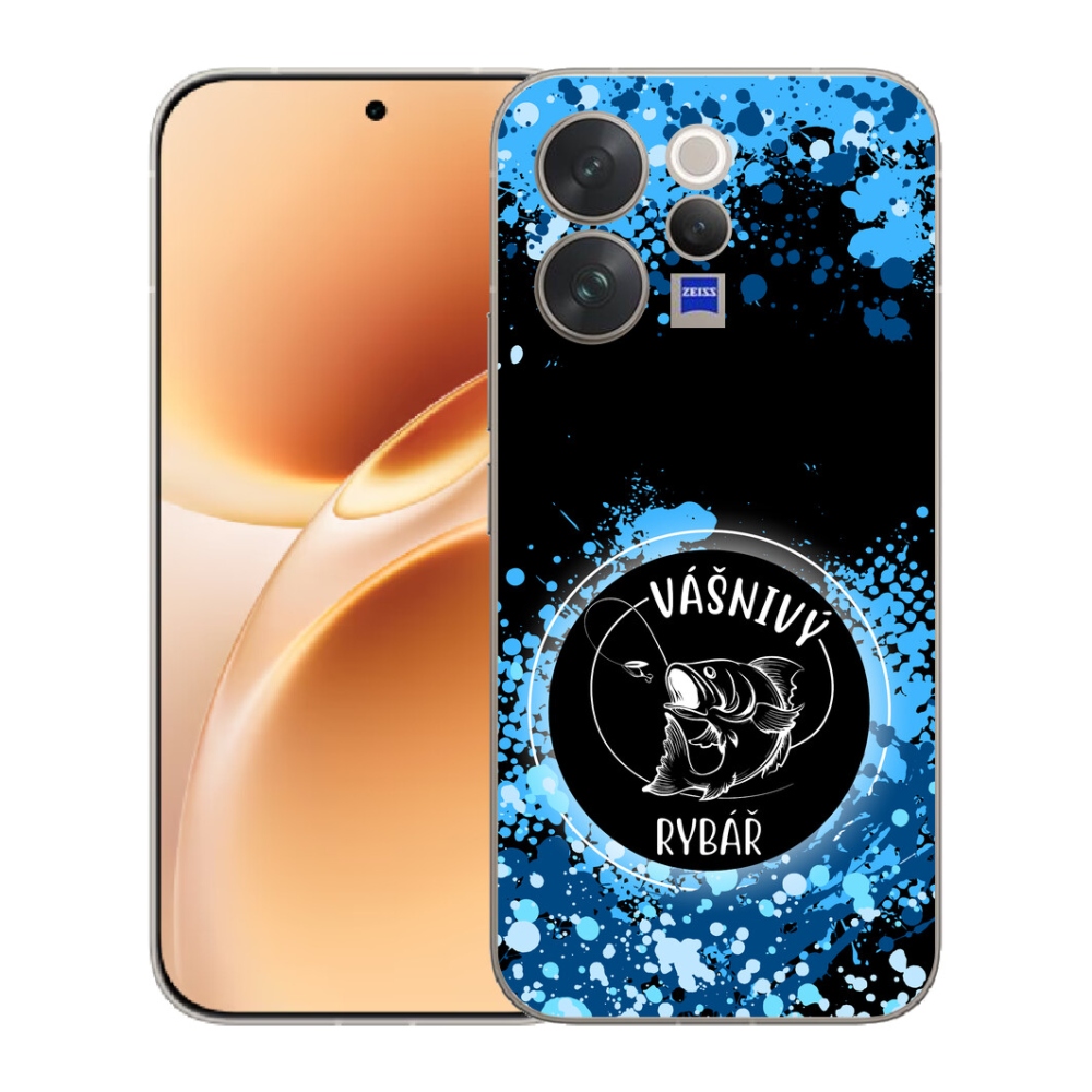 Gelový kryt mmCase na Vivo V70 - vášnivý rybář černé pozadí