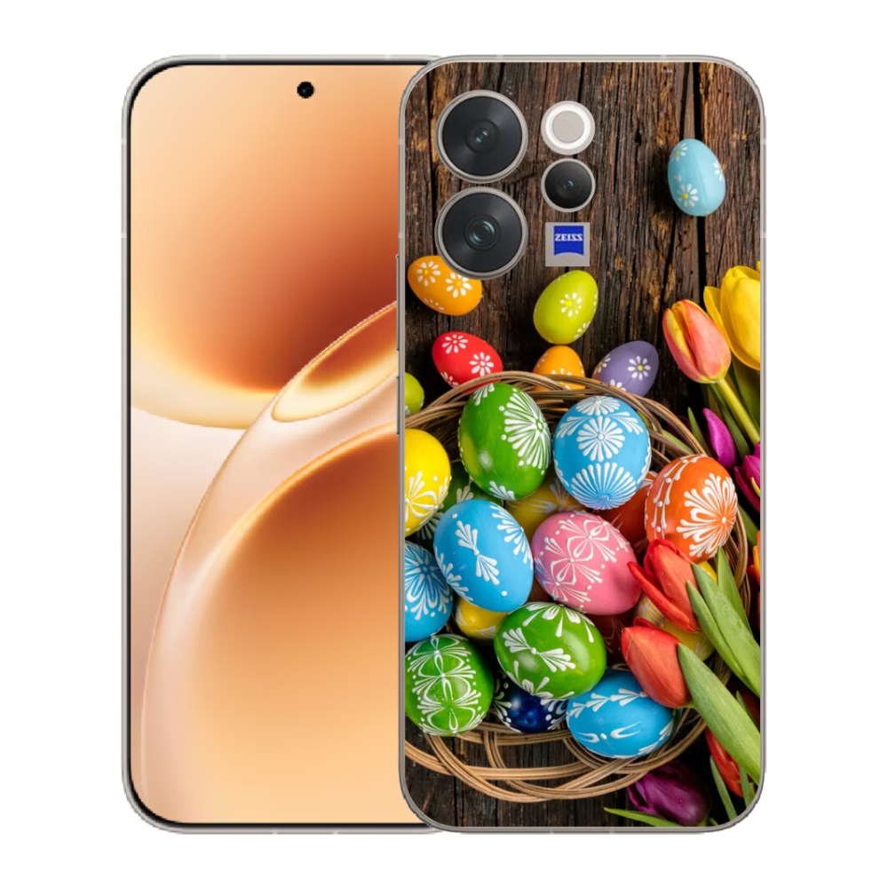 Gelový kryt mmCase na Vivo V70 - velikonoční vajíčka