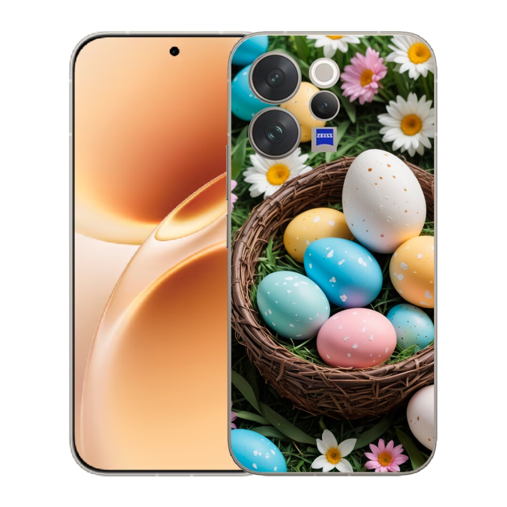 Gelový kryt mmCase na Vivo V70 - velikonoční vajíčka 2