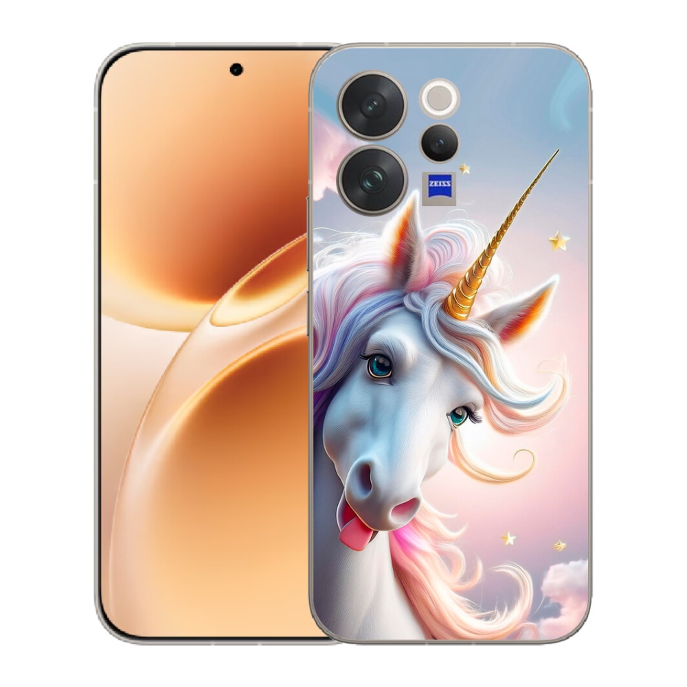 Gelový kryt mmCase na Vivo V70 - veselý jednorožec