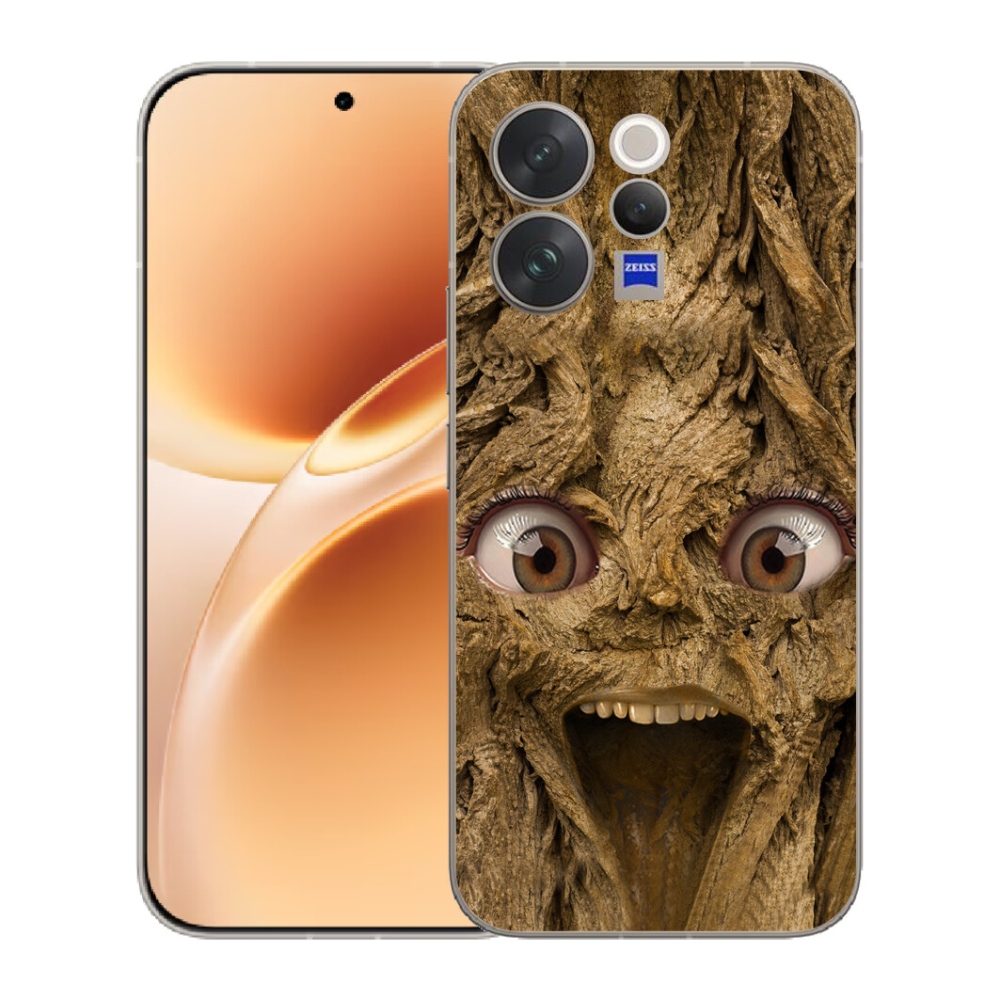 Gelový kryt mmCase na Vivo V70 - veselý strom s očima