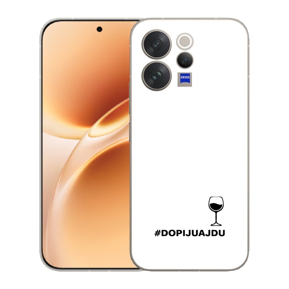 Gelový kryt mmCase na Vivo V70 - vinný motiv bílé pozadí