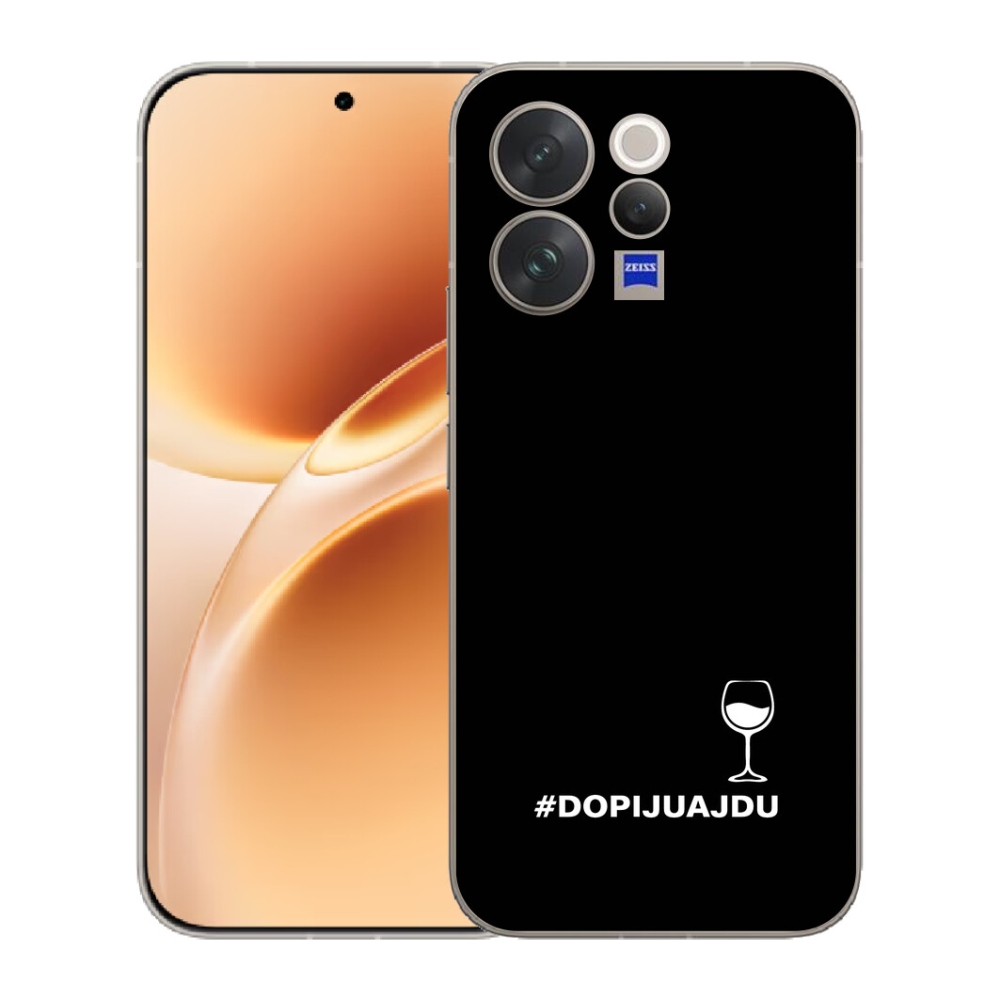 Gelový kryt mmCase na Vivo V70 - vinný motiv černé pozadí