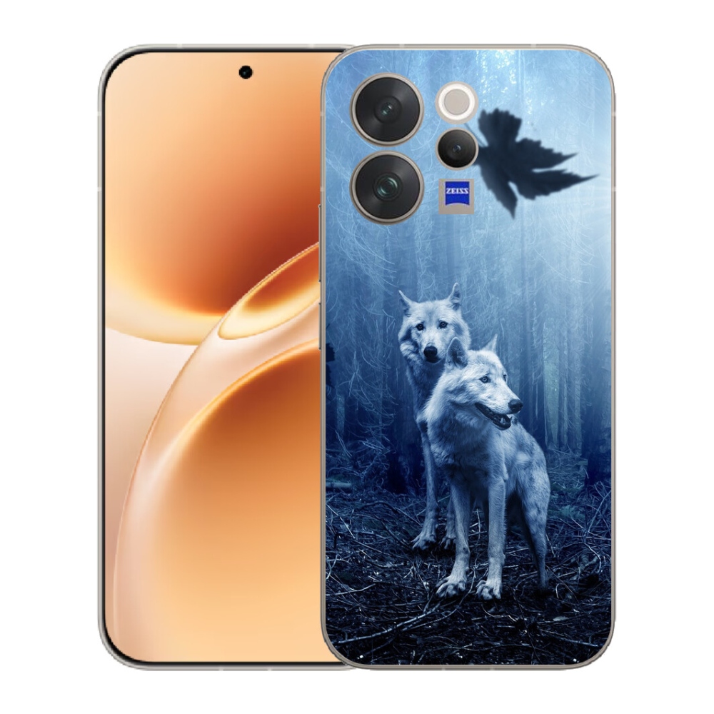 Gelový kryt mmCase na Vivo V70 - vlci v lese