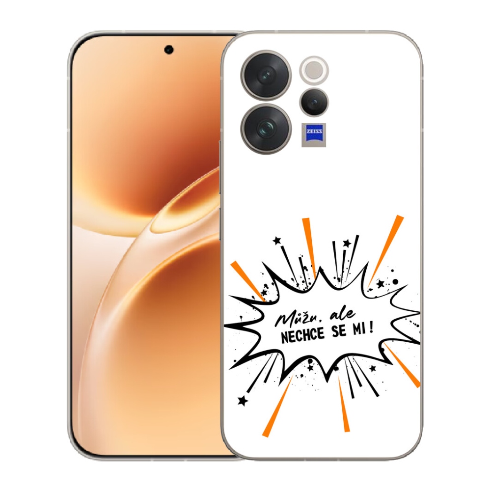 Gelový kryt mmCase na Vivo V70 - vtipný text 11 bílé pozadí