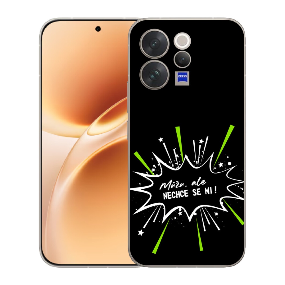 Gelový kryt mmCase na Vivo V70 - vtipný text 11 černé pozadí