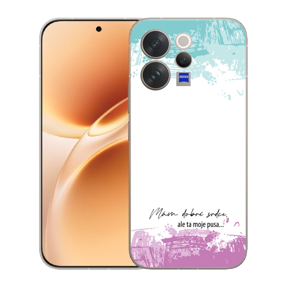 Gelový kryt mmCase na Vivo V70 - vtipný text 3 bílé pozadí