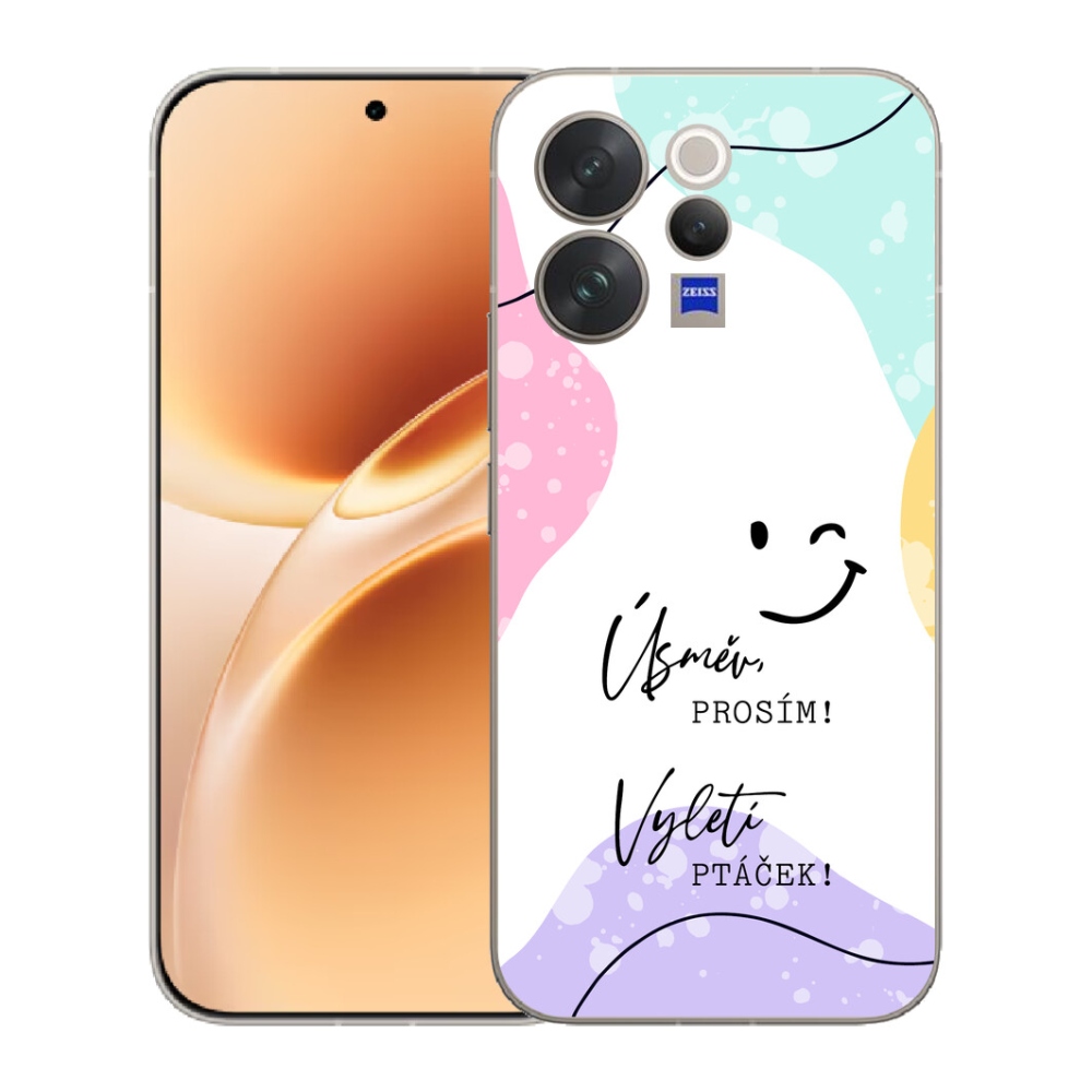Gelový kryt mmCase na Vivo V70 - vtipný text 4 bílé pozadí