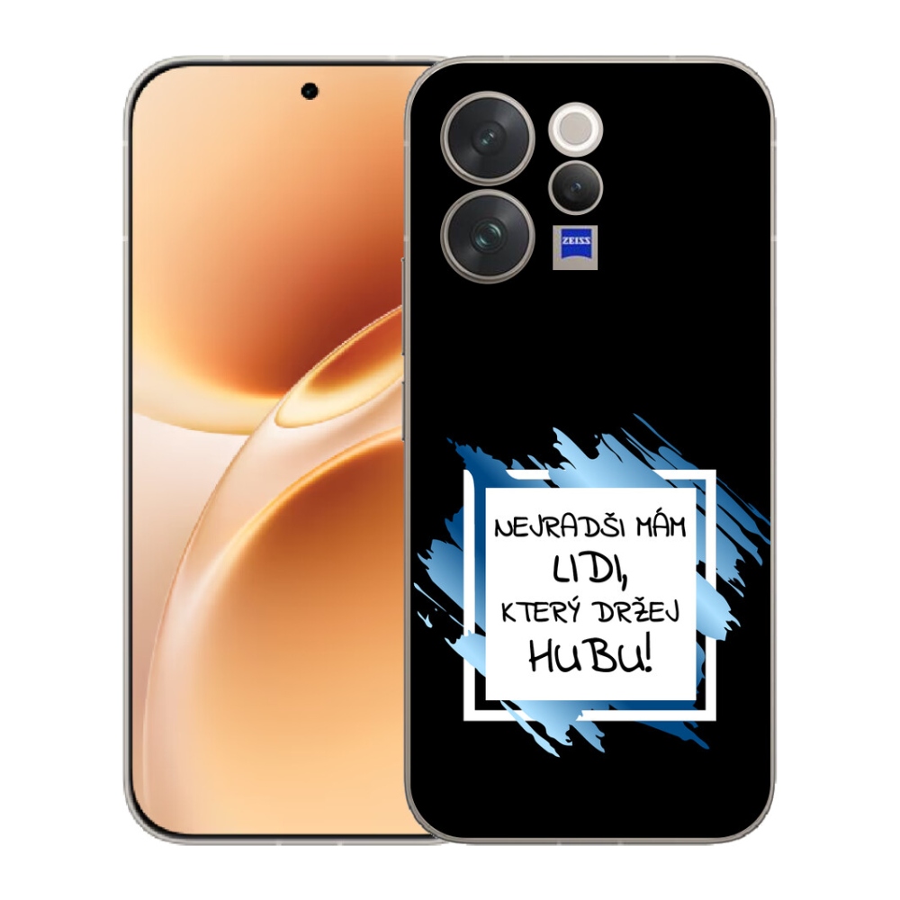 Gelový kryt mmCase na Vivo V70 - vtipný text 7 bíločerné pozadí