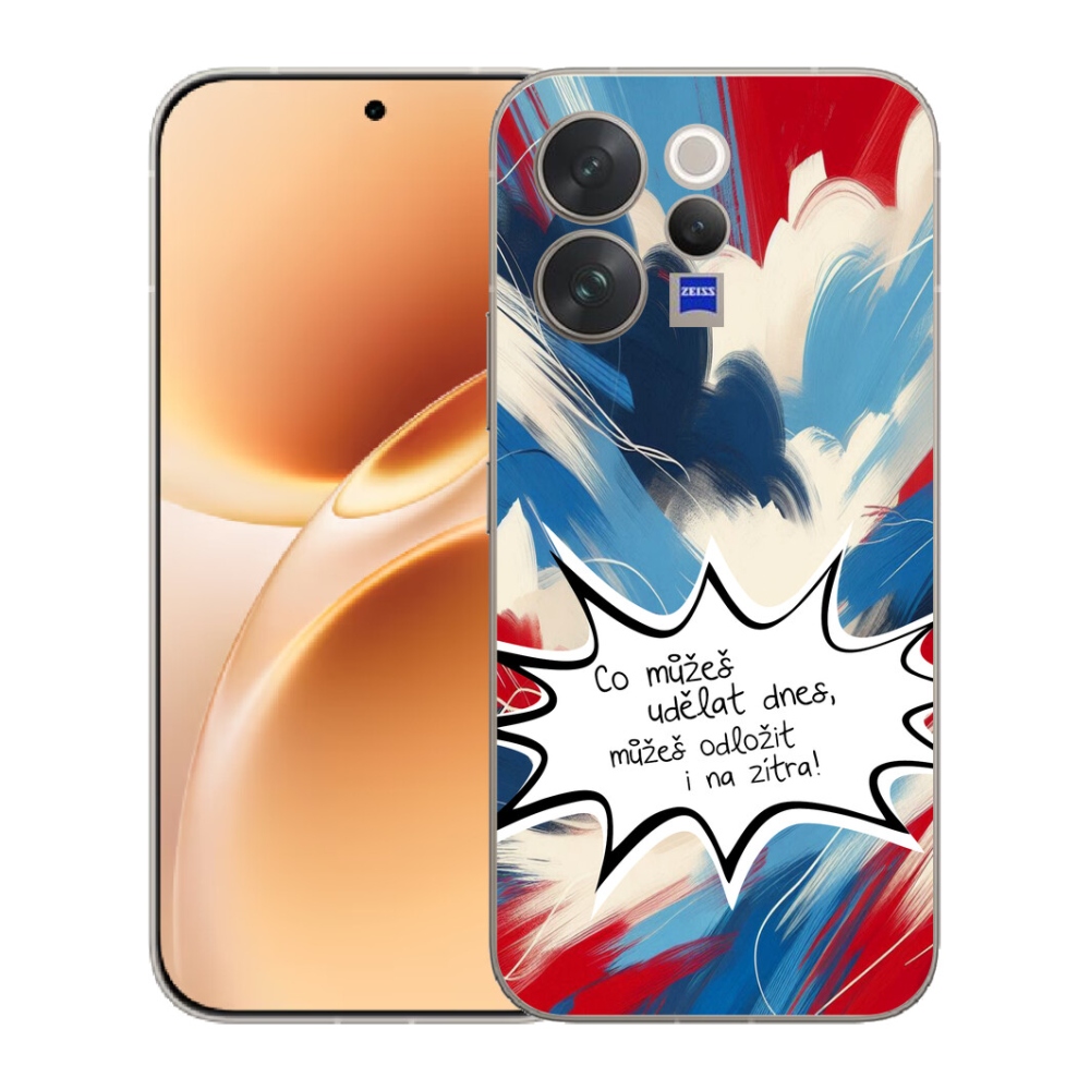 Gelový kryt mmCase na Vivo V70 - vtipný text 9 bílé pozadí