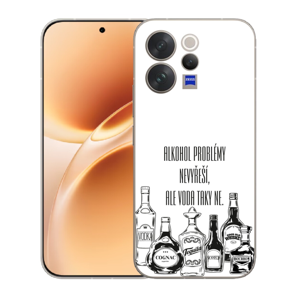 Gelový kryt mmCase na Vivo V70 - vtipný text bílé pozadí