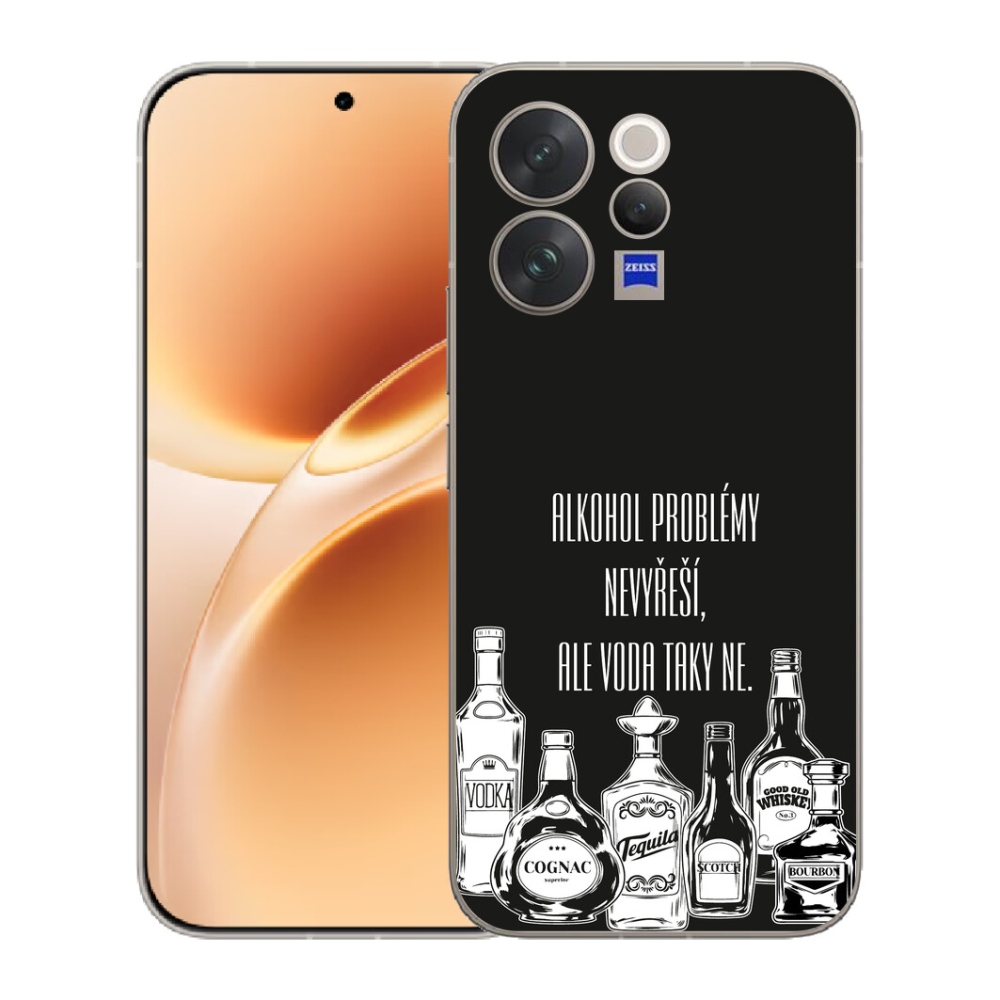 Gelový kryt mmCase na Vivo V70 - vtipný text černé pozadí